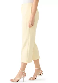 Women's Wide Leg Zip Front Cropped Pants