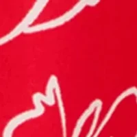 Women's 3/4 Sleeve Floral Tie Neck Blouse