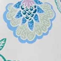 Women's Paisley Print Floral Tie Neck Blouse