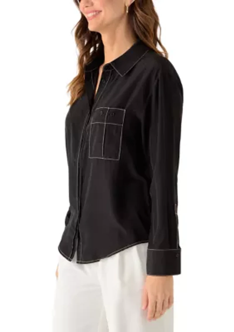 Women's Long Sleeve Pocket Shirt