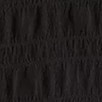 Women's Short Sleeve Cold Shoulder Pucker Knit Blouse