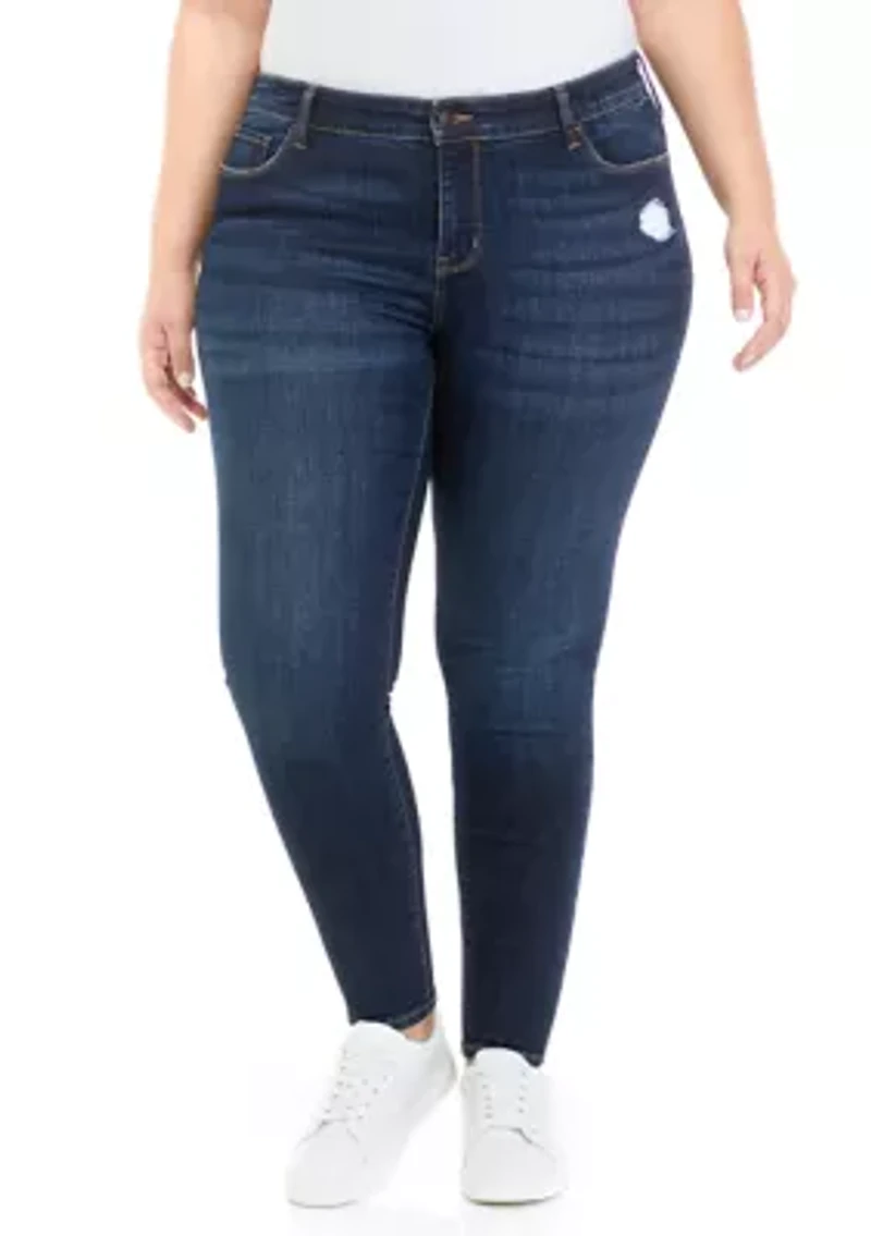 Plus Mid Rise Skinny Jeans