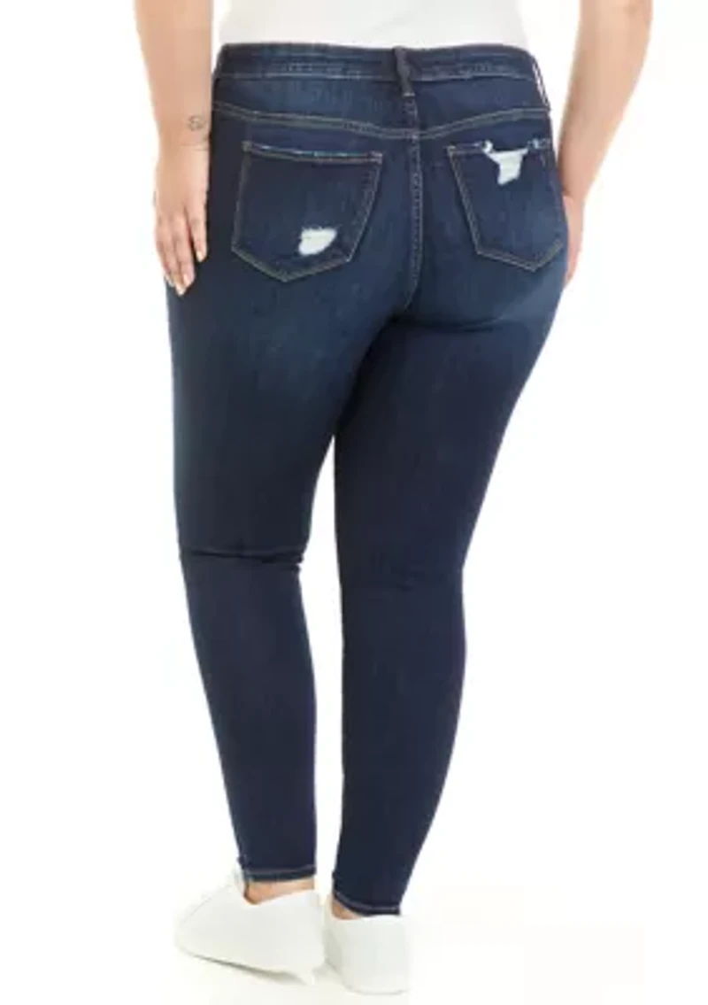 Plus Mid Rise Skinny Jeans