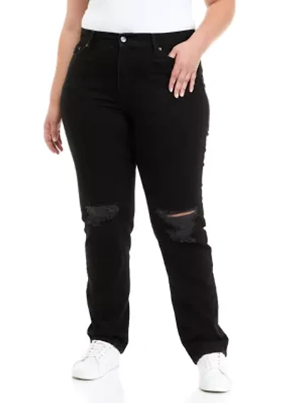 Plus Baggy Straight Jeans