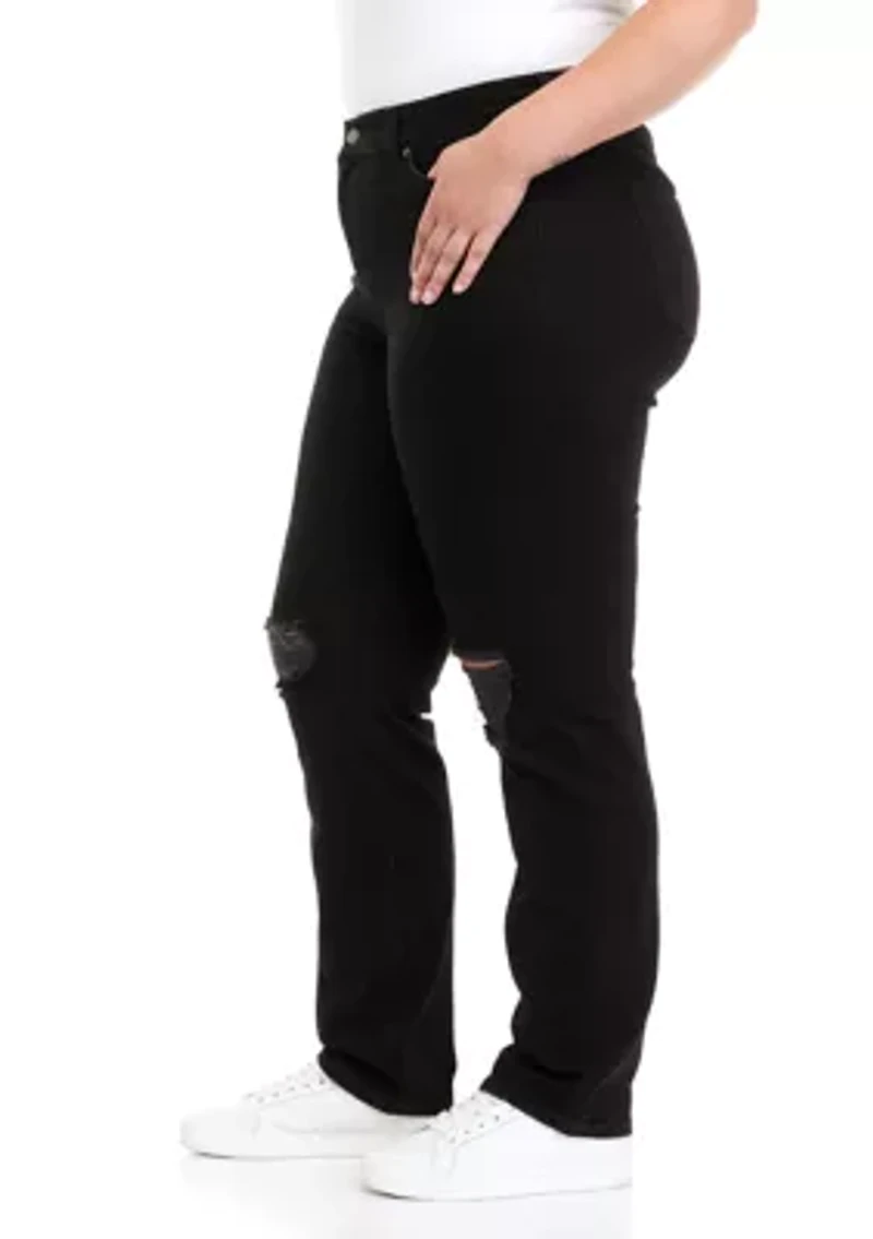 Plus Baggy Straight Jeans