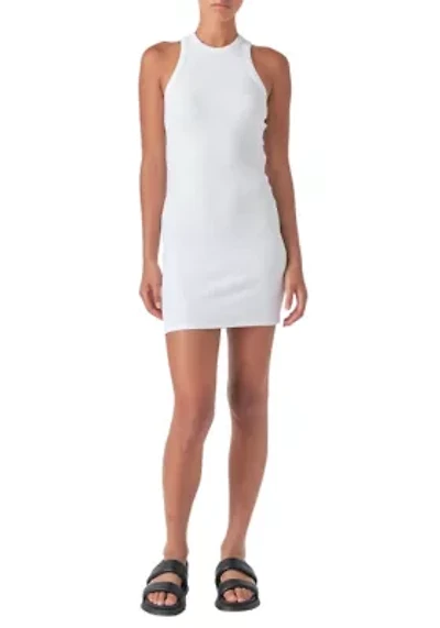 Open Back Mini Rib Dress