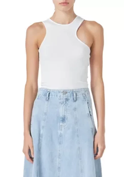Asymmetrical Ribbed Top