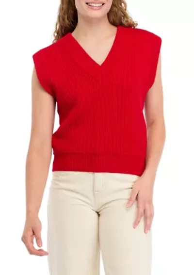 Women's V-Neck Knit Sweater Vest