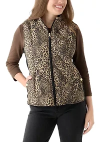 Petite Side Ribbed Printed Vest