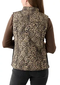 Petite Side Ribbed Printed Vest