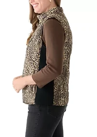 Petite Side Ribbed Printed Vest