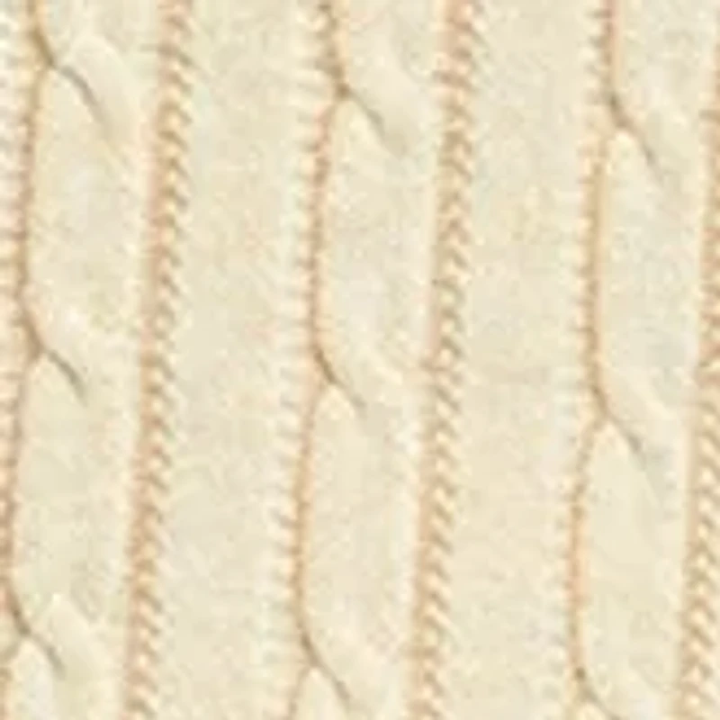 Women's Long Sleeve Cable Knit Button Trim Sweater