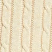 Women's Long Sleeve Cable Knit Button Trim Sweater