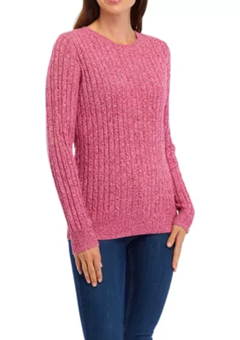 Women's Long Sleeve Cable Knit Sweater