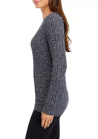 Women's Long Sleeve Cable Knit Sweater
