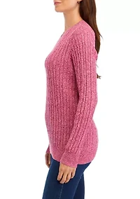 Women's Long Sleeve Cable Knit Sweater