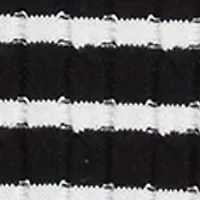 Women's Striped Cable Crew Sweater