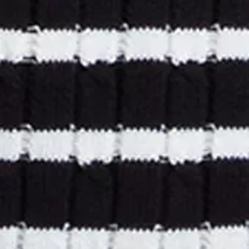 Women's Long Sleeve Cable V-Neck Striped Sweater