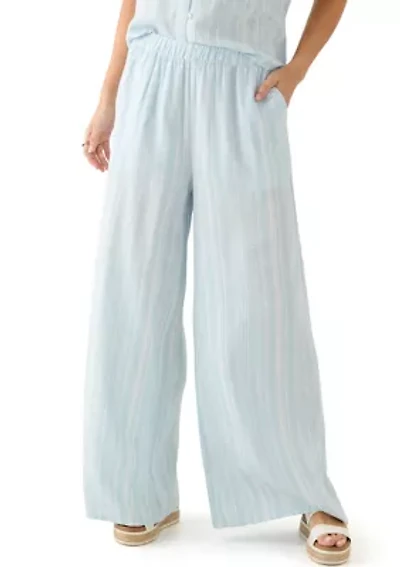 Petite Pull On Linen Trousers