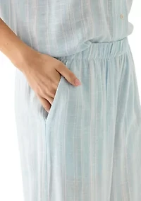 Petite Pull On Linen Trousers