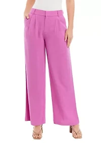 Petite Relaxed Pleat Front Trouser Pants