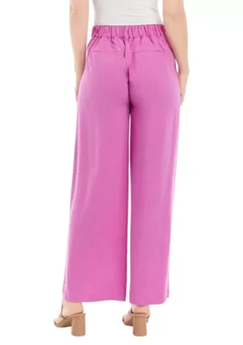 Petite Relaxed Pleat Front Trouser Pants