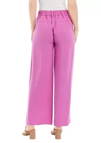 Petite Relaxed Pleat Front Trouser Pants