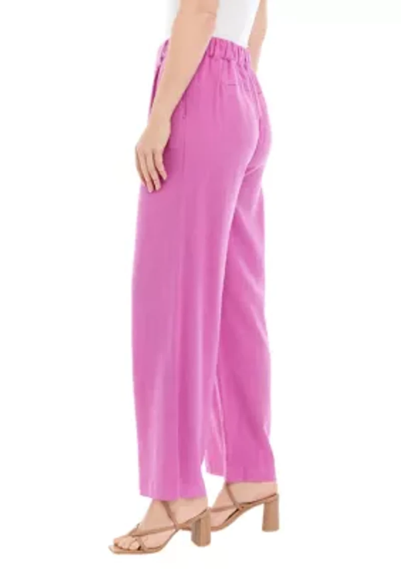Petite Relaxed Pleat Front Trouser Pants