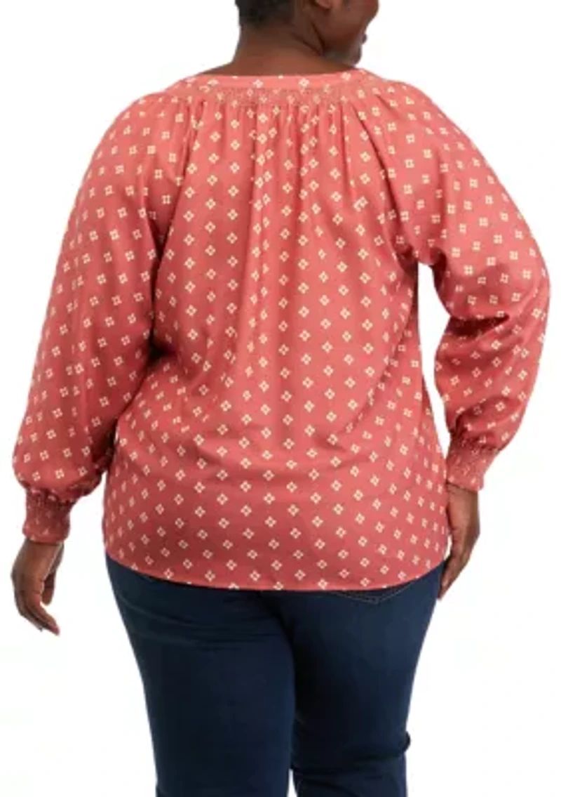 Plus Floral Printed Top