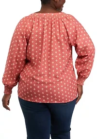 Plus Floral Printed Top