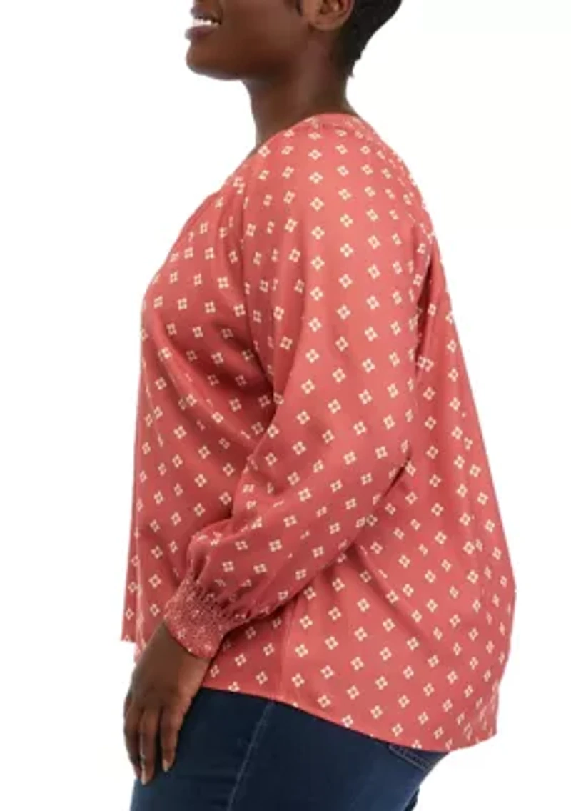 Plus Floral Printed Top