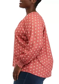 Plus Floral Printed Top