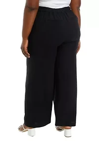 Plus Sized Relaxed Pleated Front Pants