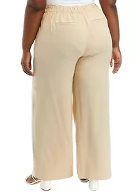 Plus Sized Relaxed Pleated Front Pants