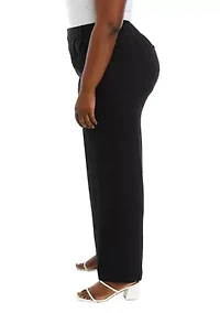 Plus Sized Relaxed Pleated Front Pants