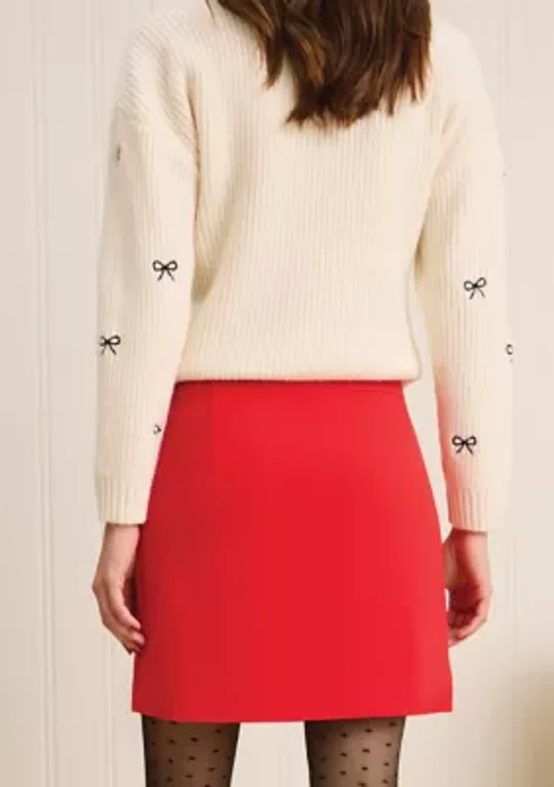 Sewing Down South x Crown & Ivy™ Sew Merry Mini Skirt with Bows