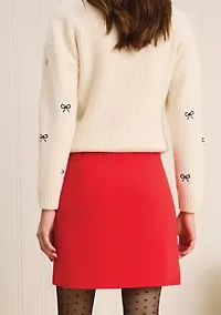 Sewing Down South x Crown & Ivy™ Sew Merry Mini Skirt with Bows