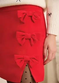 Sewing Down South x Crown & Ivy™ Sew Merry Mini Skirt with Bows