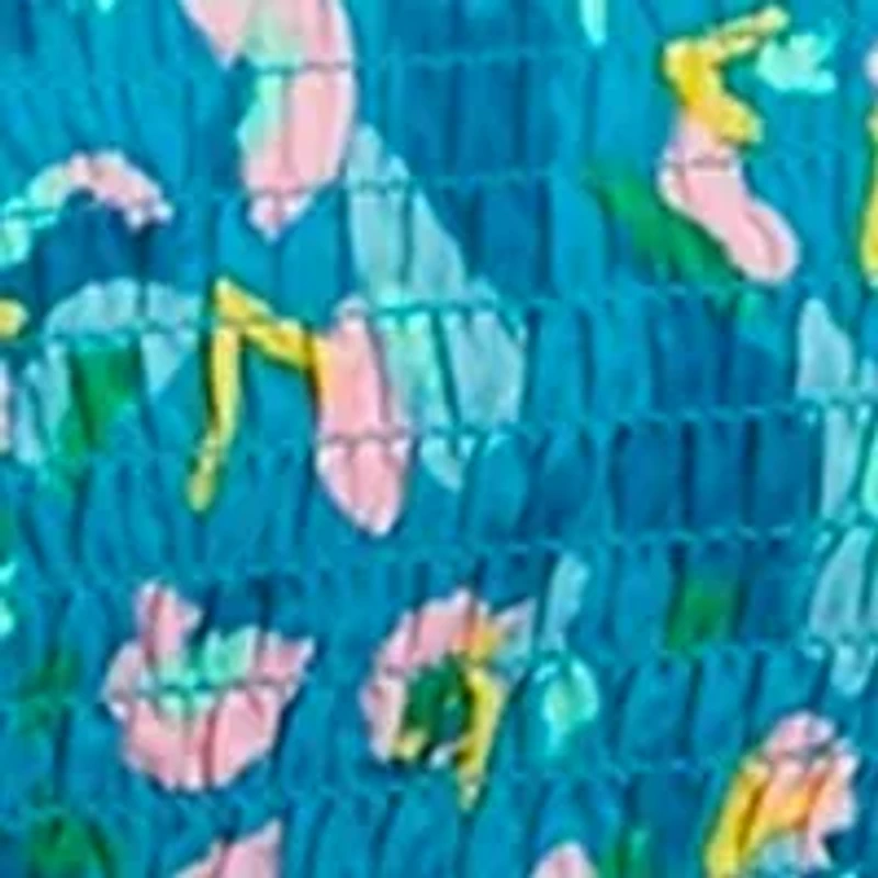 Juniors' Sleeveless Smocked Match Top