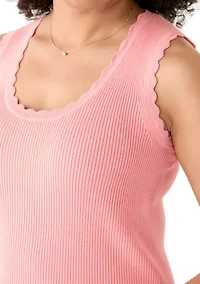 Women's Sleeveless Ribbed Sweater Knit Tank Top