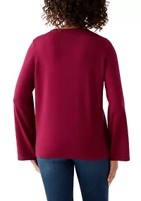 Floral Crew Neck Sweater