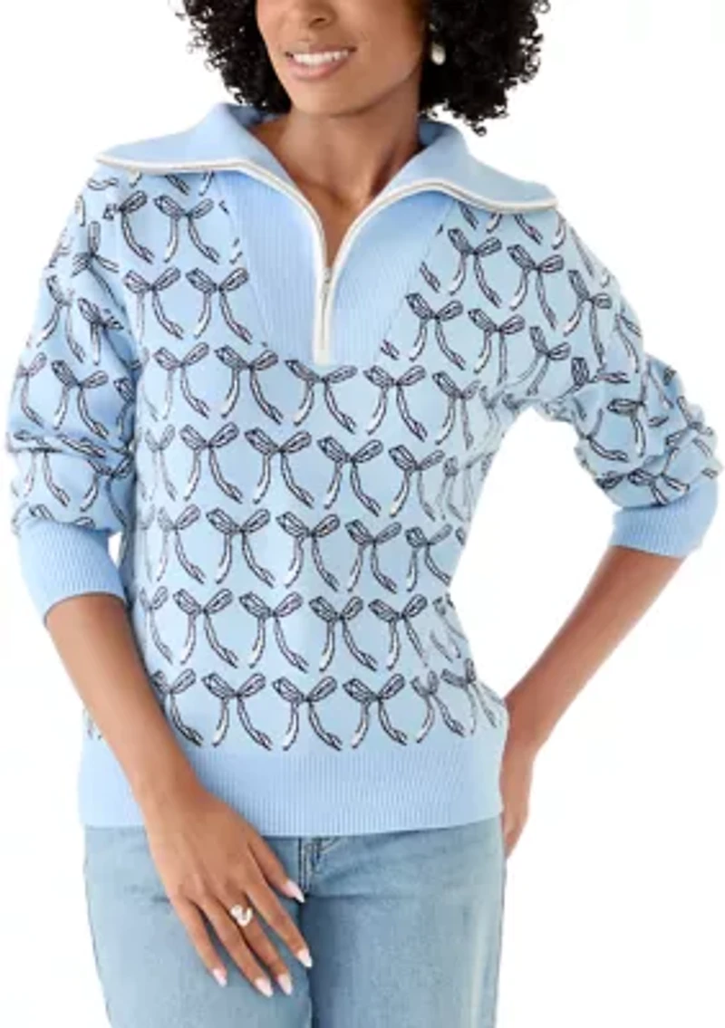 Women's 3/4 Zip Pull Over Sweater