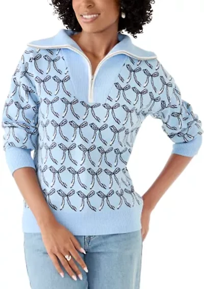 Women's 3/4 Zip Pull Over Sweater