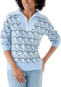 Women's 3/4 Zip Pull Over Sweater