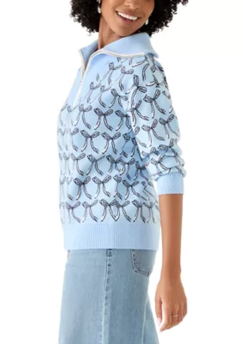 Women's 3/4 Zip Pull Over Sweater