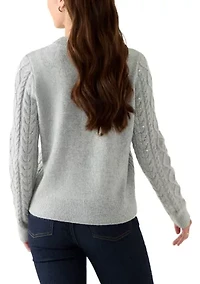 Petite Pearl Cable Sweater
