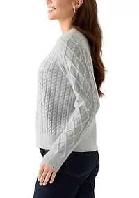 Petite Pearl Cable Sweater