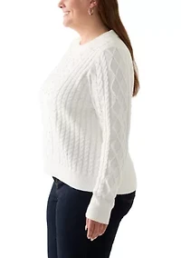 Plus Cable Pearl Sweater