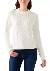 Women's Long Sleeve Cable Sweater
