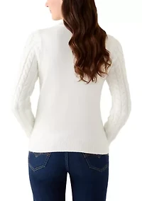 Women's Long Sleeve Cable Sweater